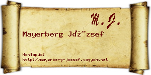 Mayerberg József névjegykártya